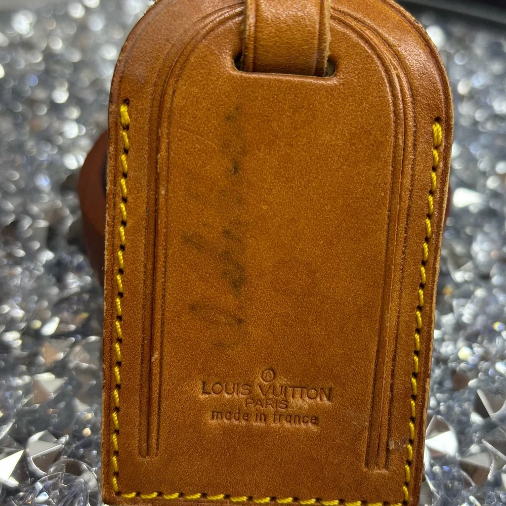 Louis Vuitton Tan Leather Luggage Tag - Picture 3 of 7